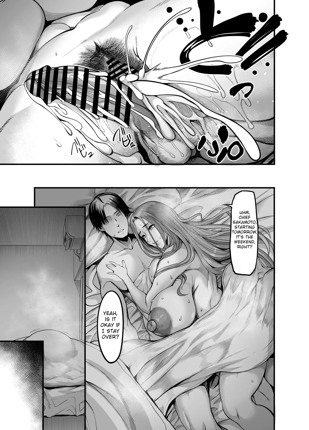 Hentai Manga Comic-The Woman who Cums just from being touched — That Old Hag Senior at Work-Read-60